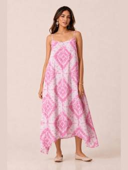 MONK & MEI - Pink Lush Strappy Dress