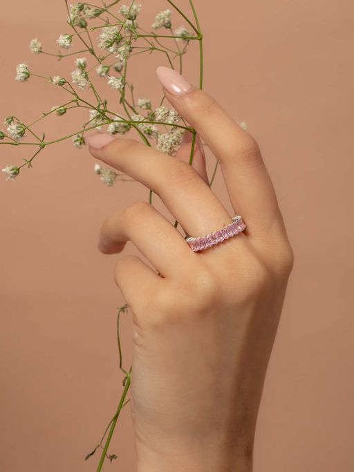 Avior Jewels Blush Pink Baguette Ring