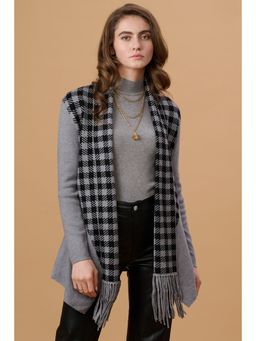 Gipsy - Grey Checks Acrylic Shrug