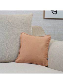 HomeTown - Nora Shades Suede Reversible Solid Cushion Cover 30 x 30 Cm in Tan Colour