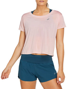 ASICS - Race Crop Ss Peach Womens T-shirts