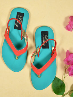 Bling Footwear - Red Solid Flipflops