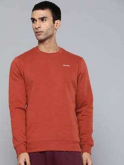 Alcis - Men Solid Rust Sweatshirts