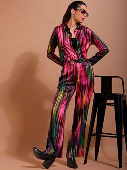 Freehand - Women Bootcut Futuristic Sleeve Co-Ord (Set of 2)