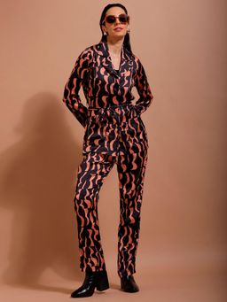 Freehand - Women Tapered Two Tone Blazer with Tapered Trouser Co-Ord (Set of 2)