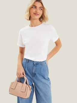 Accessorize London - Women's Pink Mini Stud Handbag