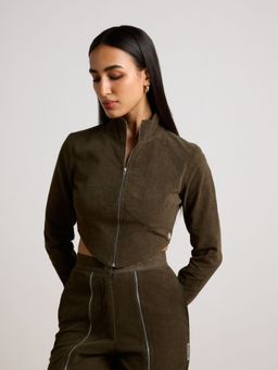 Muvazo - Green Timberline Crop Top