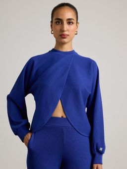 Muvazo - Blue Frosted Ribbed Top