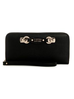 Guess - Black Textured Mimina Large Zip Around Wallet