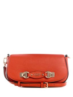 Guess - Chili Textured Mimina Flap Crossbody Sling Bag with Detachable Strap