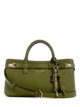 Guess - Green Solid Gregoria Girlfriend Satchel Bag with Detachable Strap