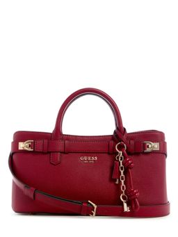 Guess - Red Solid Gregoria Girlfriend Satchel Bag with Detachable Strap