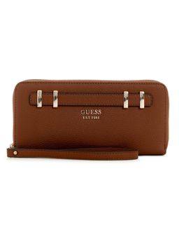 Guess - Cognac Solid Gregoria Large Zip Around Wallet