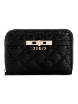Guess - Black Quilted Idra Medium Zip Around Wallet