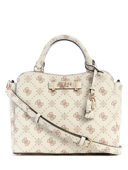 Guess - Vanilla Logo Printed Silia Girlfriend Satchel Bag with Detachable Strap
