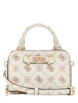 Guess - Vanilla Logo Printed Silia Satchel Bag with Detachable Strap
