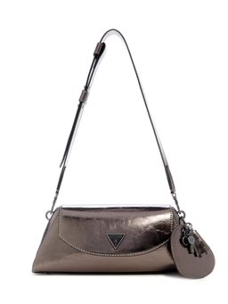 Guess - Silver Solid Bolena Flap Handbag