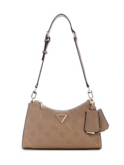 Guess - Dark Logo Embossed Monogram Cresidia Top Zip Handbag