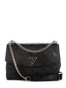 Guess - Black Logo Embossed Monogram Cresidia Crossbody Sling Bag