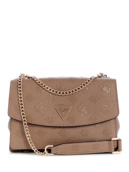 Guess - Dark Logo Embossed Monogram Cresidia Crossbody Sling Bag
