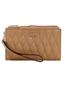 Guess - Beige Quilted Valla Zip Organizer Wallet