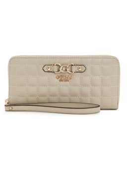 Guess - Light Beige Quilted Nadira Large Zip Around Wallet