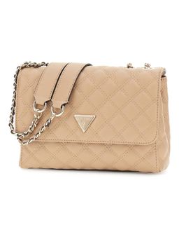 Guess - Beige Quilted Giully Crossbody Sling Bag