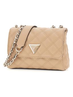 Guess - Beige Quilted Giully Crossbody Sling Bag