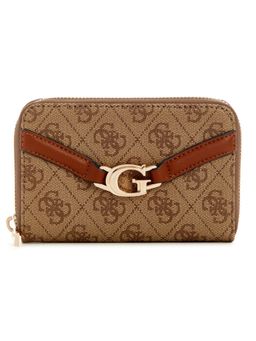 Guess - Latte Logo Printed Dea Medium Zip Around Wallet