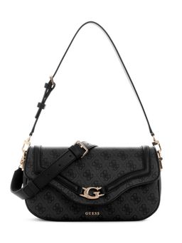 Guess - Coal Logo Printed Dea Flap Handbag
