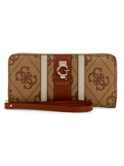 Guess - Latte Logo Printed Erenia Large Zip Around Wallet