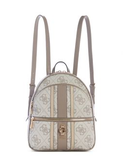 Guess - Dark Taupe Logo Printed Erenia Large Backpack