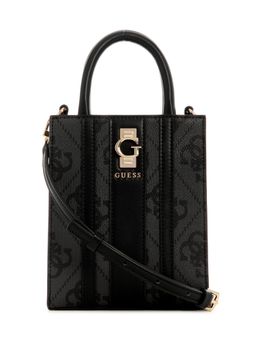 Guess - Coal Logo Printed Erenia Tote Bag with Detachable Strap