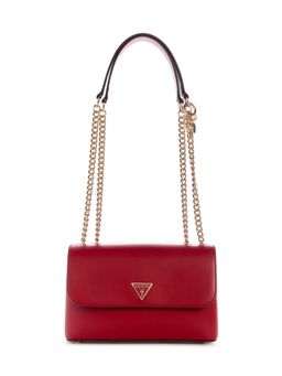 Guess - Red Solid Daryna Crossbody Sling Bag with Detachable Strap