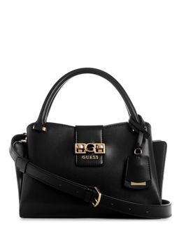 Guess - Black Solid Jane Small Satchel Bag
