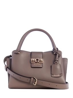 Guess - Dark Taupe Solid Jane Small Satchel Bag