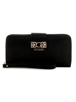 Guess - Black Solid Jane Large Zip Around Wallet