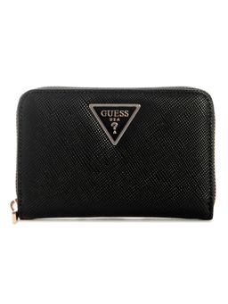 Guess - Black Textured Laurel Medium Zip Around Wallet