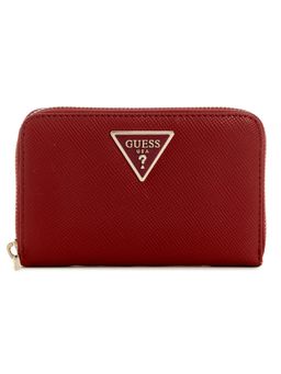 Guess - Garnet Textured Laurel Medium Zip Around Wallet