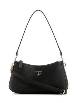 Guess - Black Textured Noelle Crossbody Sling Bag With Detachable Strap