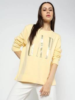 GAP - Yellow Logo Regular Fit Full Sleeve Sweatshirt