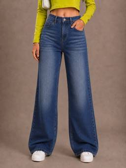 VBEAUTI - Tint Bata Wideleg Streachable High Rise Jeans