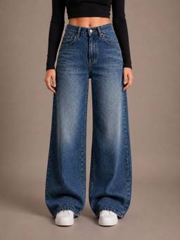 VBEAUTI - Tint Bata Wideleg Streachable High Rise Jeans