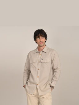 Saltpetre - Mens Relaxed Fit Solid Beige Co-Ord Set
