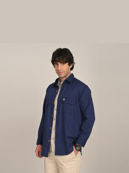 Saltpetre - Mens Relaxed Fit Solid Navy Blue Co-Ord Set