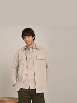 Saltpetre - Mens Relaxed Fit Solid Beige Co-Ord Set