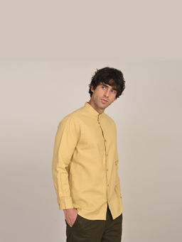 Saltpetre - Mens Regular Fit Solid Yellow Shirt