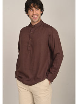 Saltpetre - Mens Relaxed Fit Solid Brown Co-Ord Set