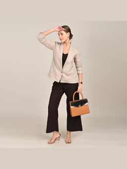 Saltpetre - Womens Regular Fit Solid Beige Co-Ord Set