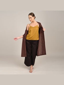 Saltpetre - Womens Relaxed Fit Solid Brown Co-Ord Set